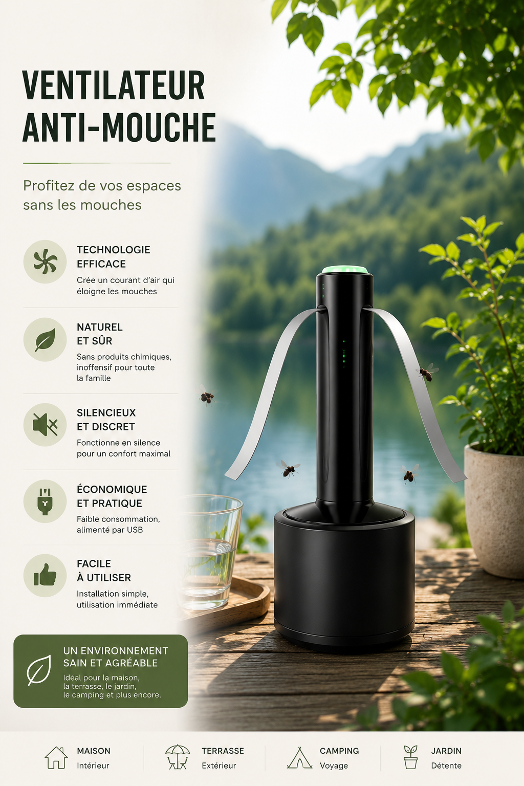 Ventilateur anti-mouche