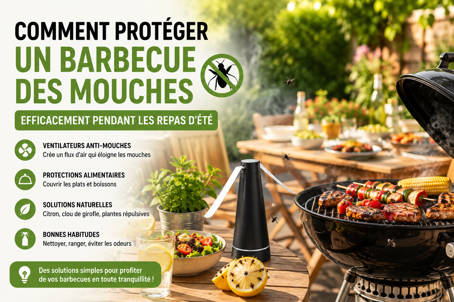 Comment protéger un barbecue des mouches efficacement pendant les repas d’été