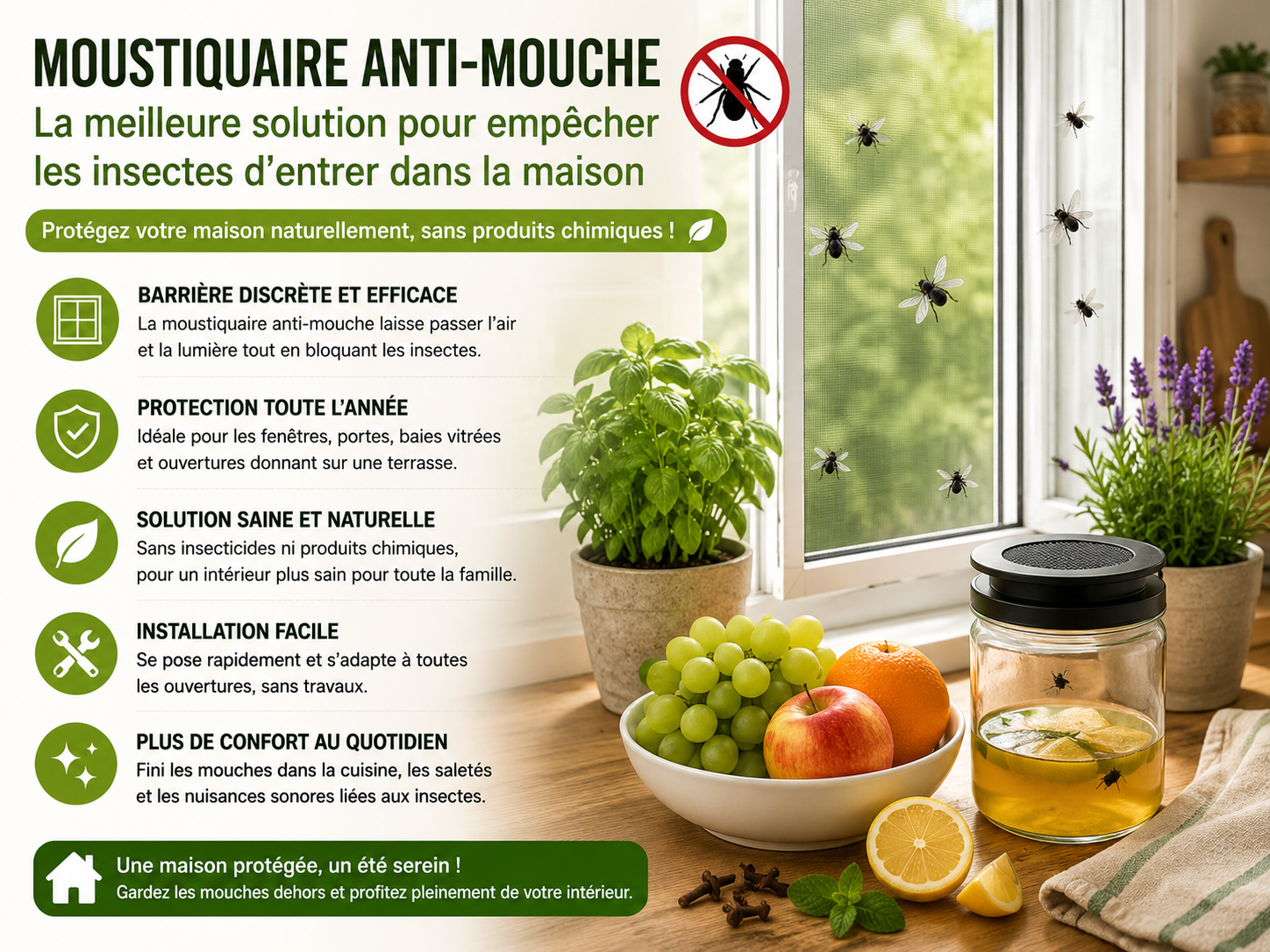 Moustiquaire anti-mouche : la meilleure solution pour empêcher les insectes d’entrer dans la maison