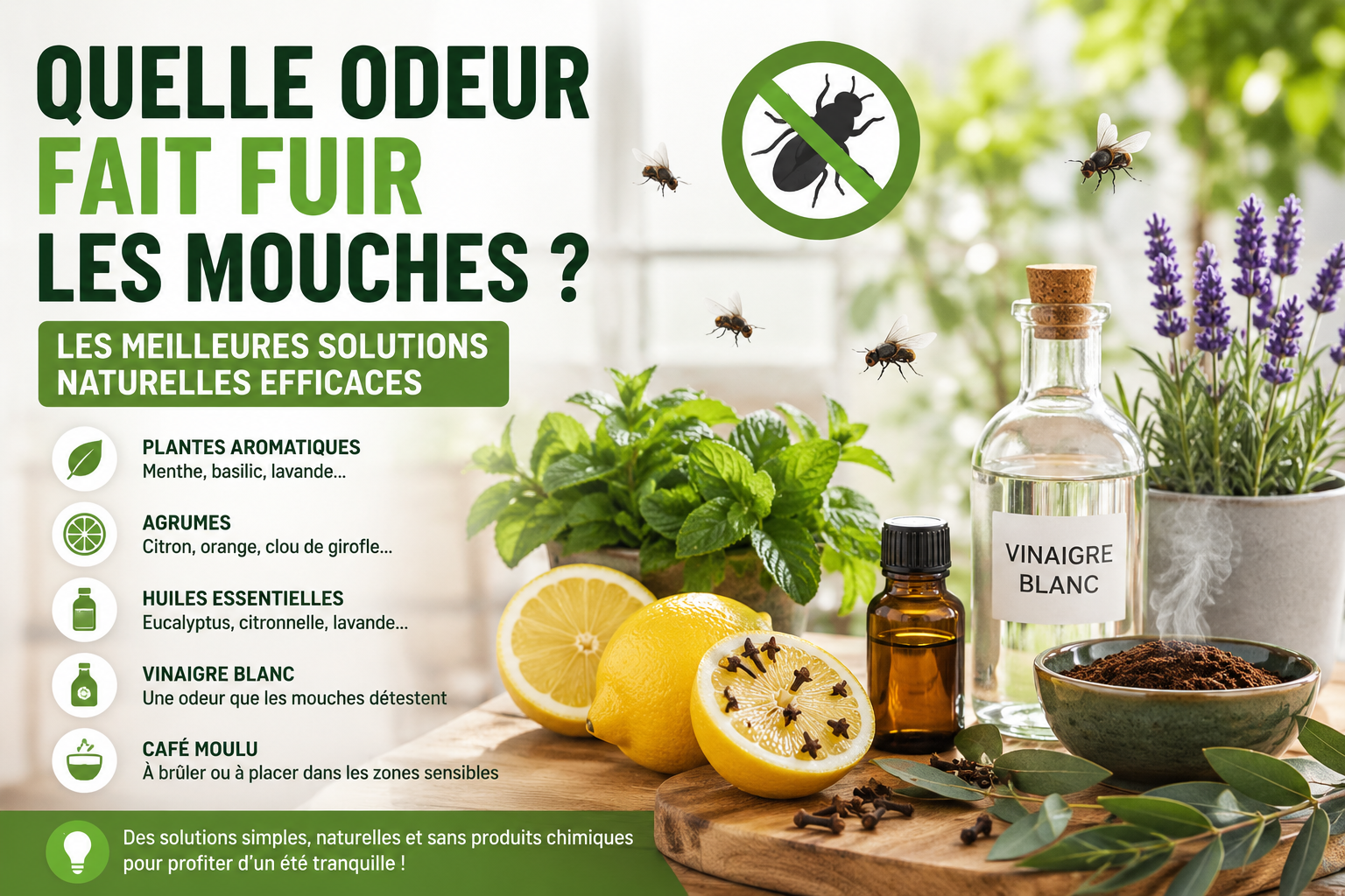 Quelle odeur fait fuir les mouches ? Les meilleures solutions naturelles efficaces