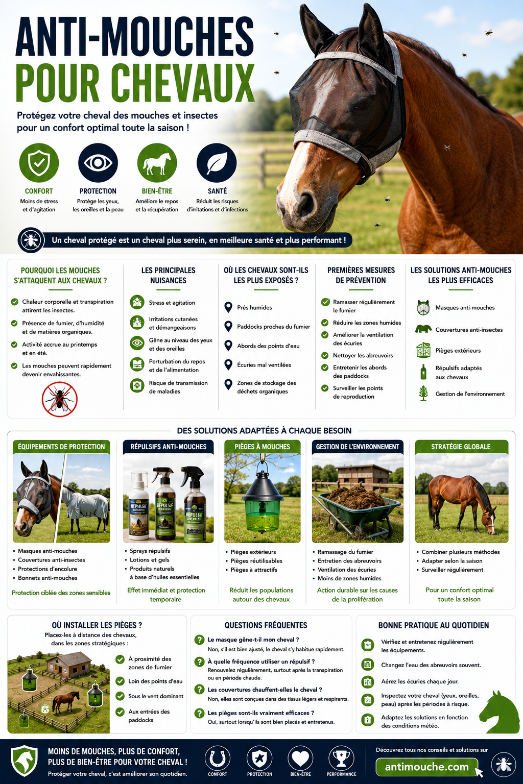 Anti mouches pour chevaux