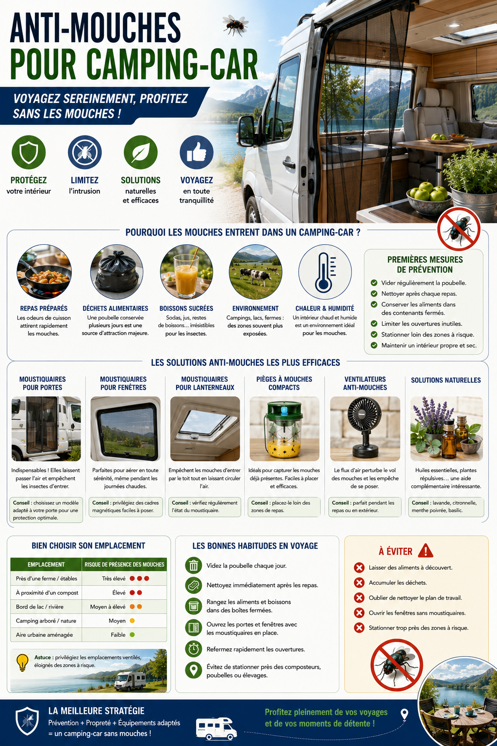 Anti-mouches pour camping-car : quelles solutions choisir ?