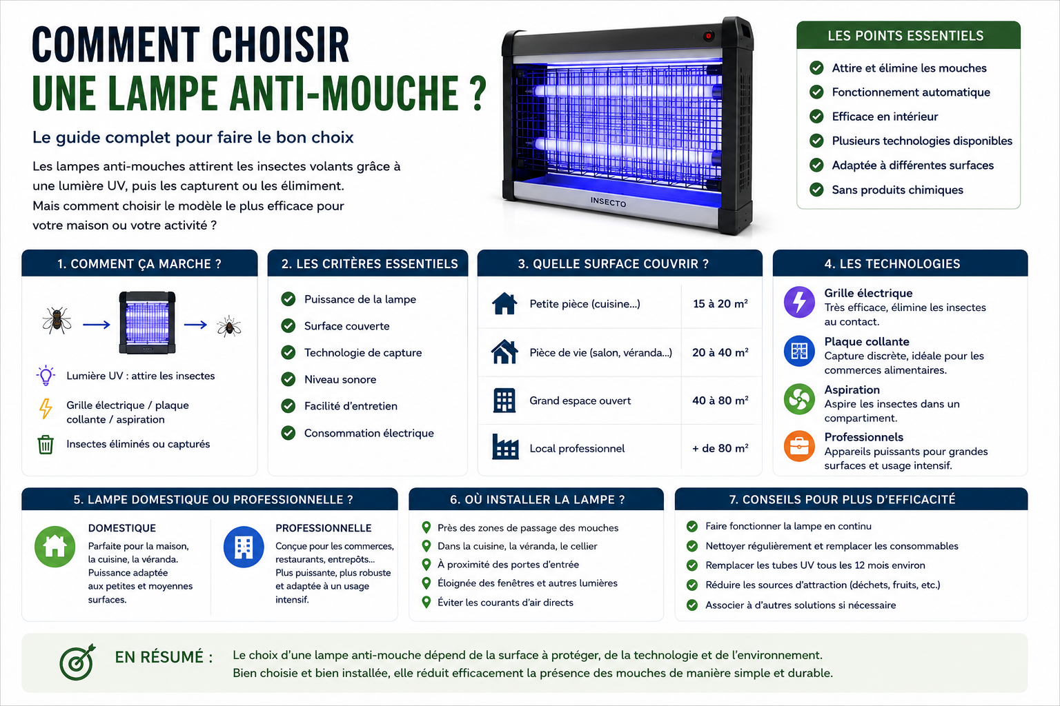 Comment choisir une lampe anti-mouche ?