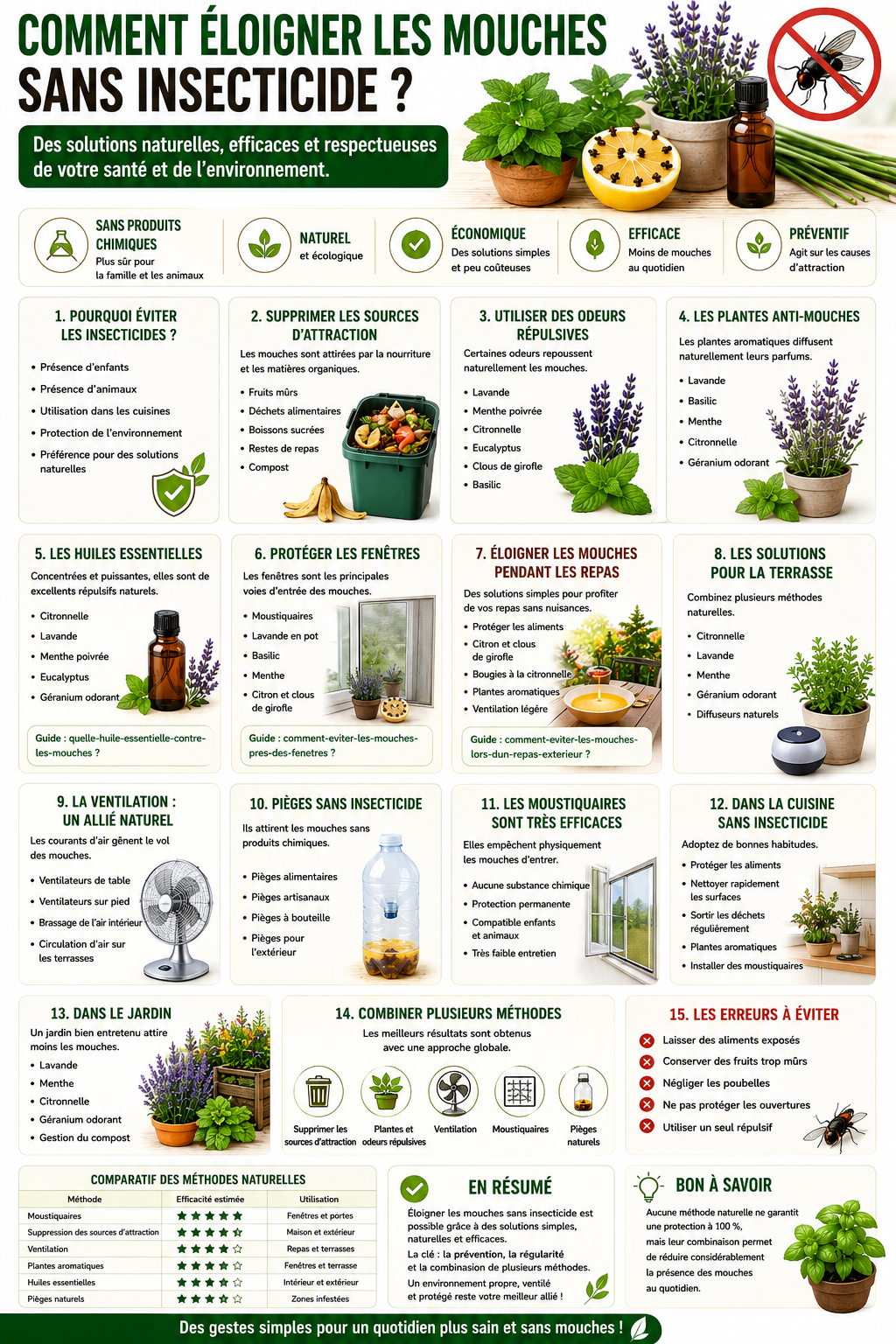 Comment éloigner les mouches sans insecticide ?