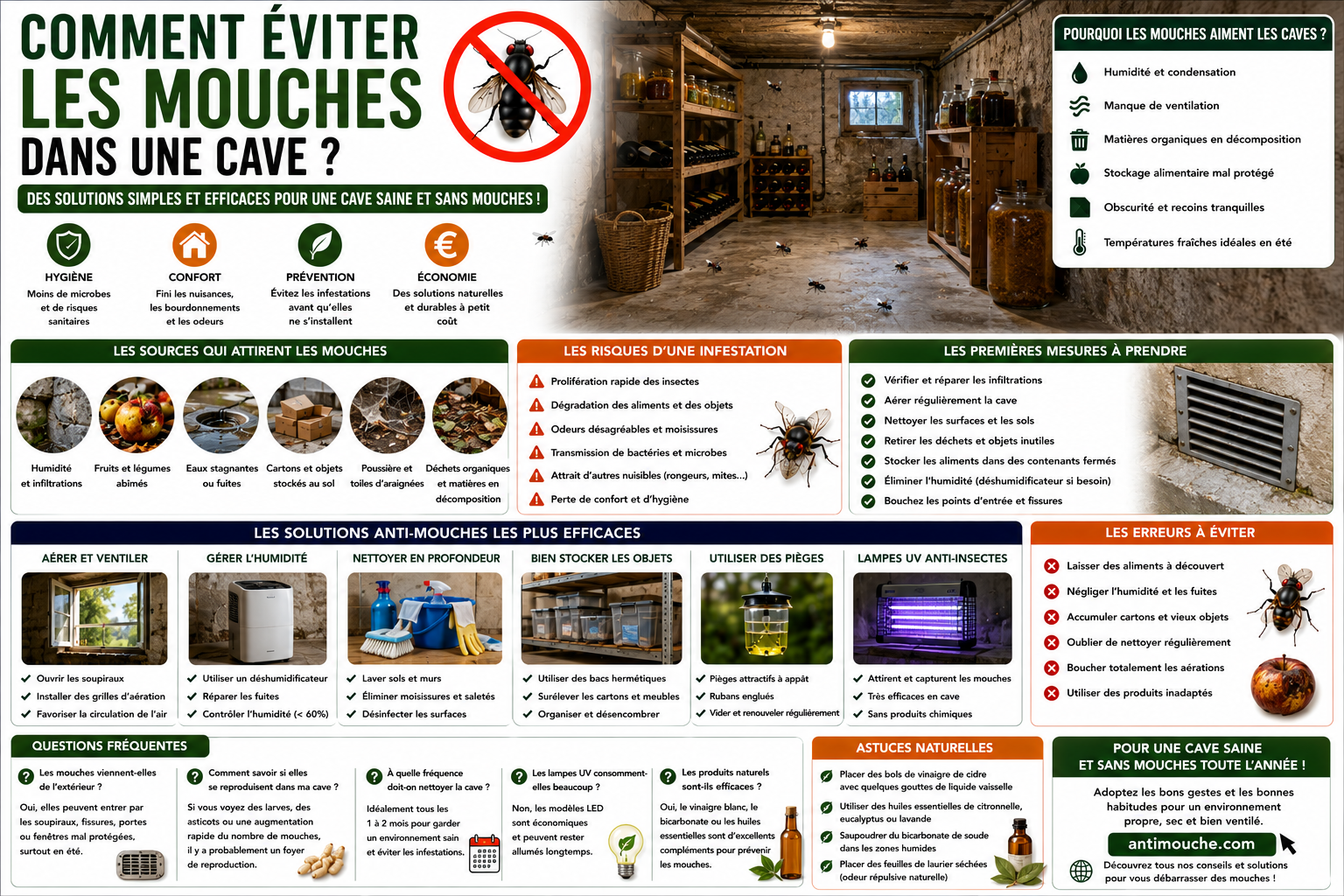 Comment éviter les mouches dans une cave