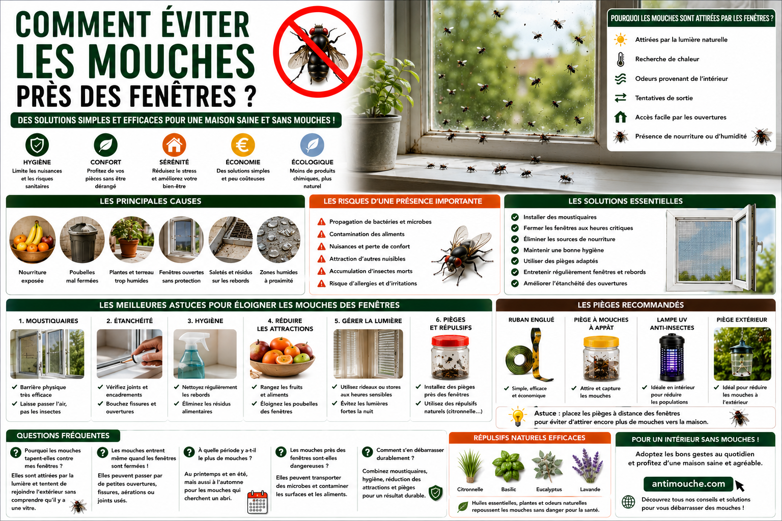 Comment éviter les mouches près des fenêtres
