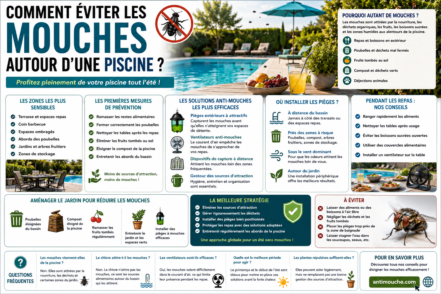 Comment éviter les mouches autour d’une piscine ?