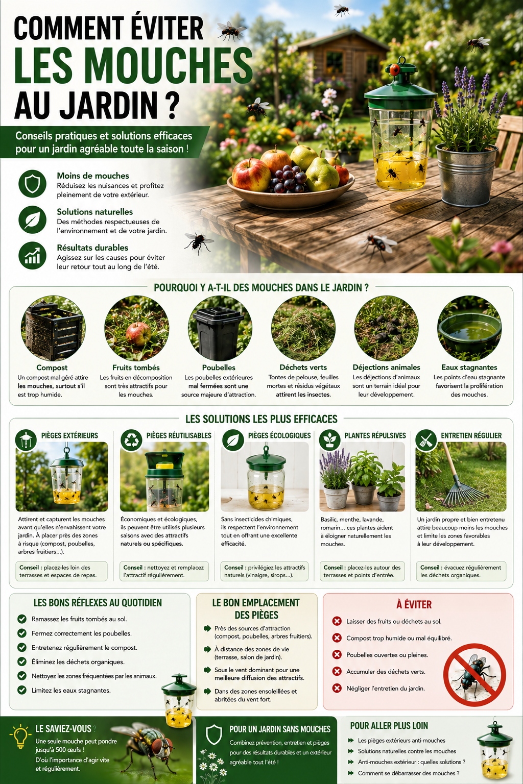 Comment éviter les mouches au jardin ?