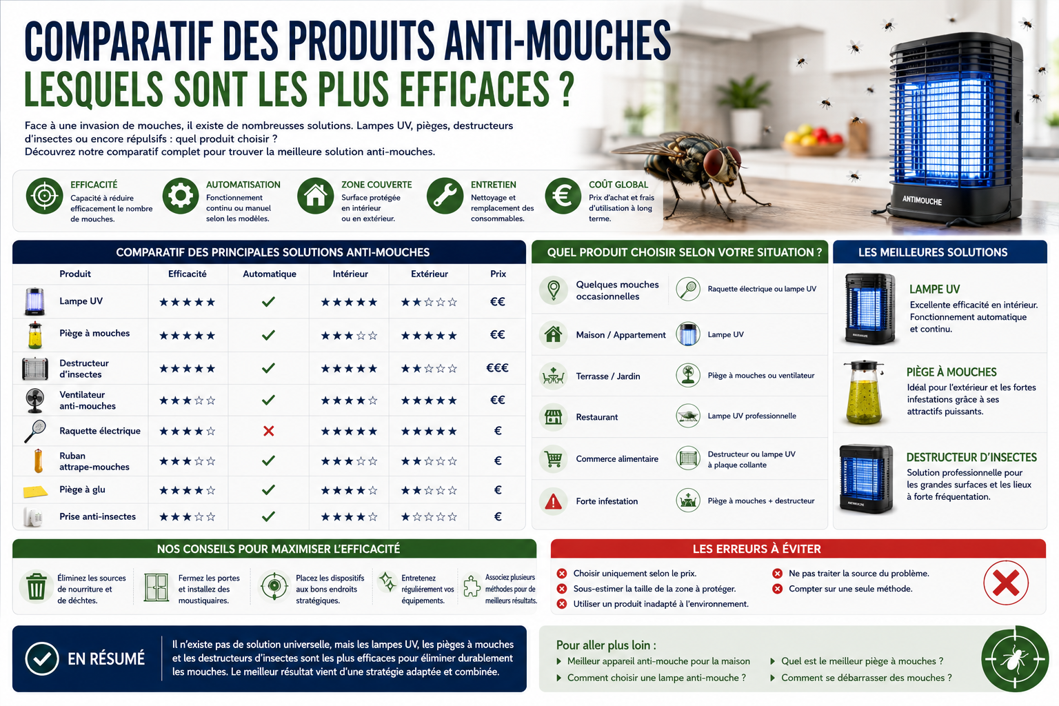 Comparatif des produits anti-mouches