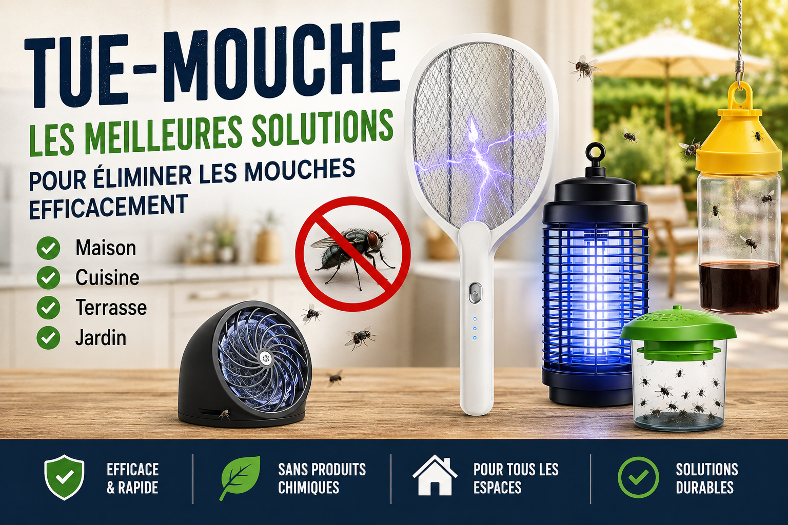 Tue-mouche : comment éliminer les mouches efficacement dans la maison et en extérieur
