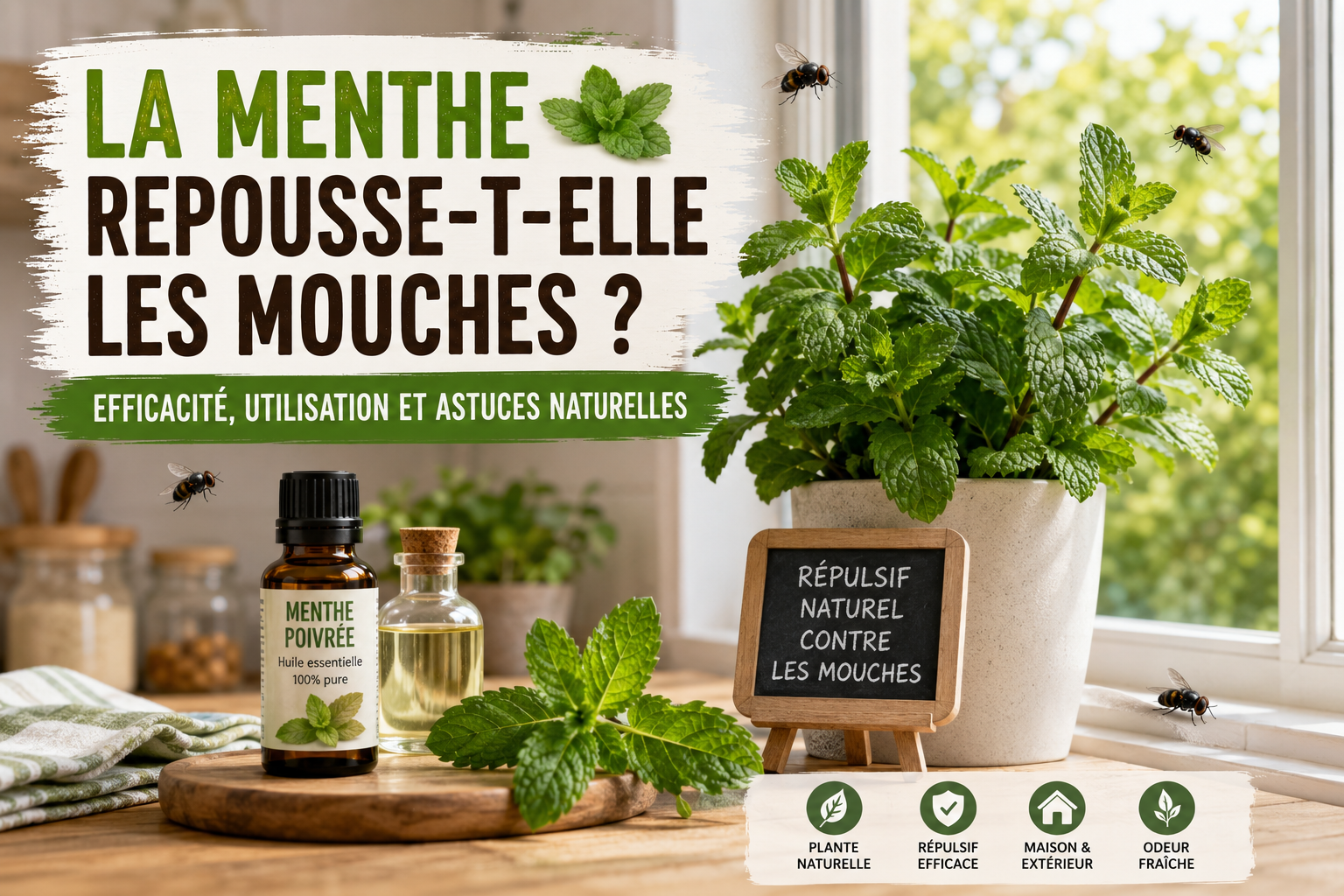 La menthe repousse-t-elle les mouches ? Efficacité et utilisation
