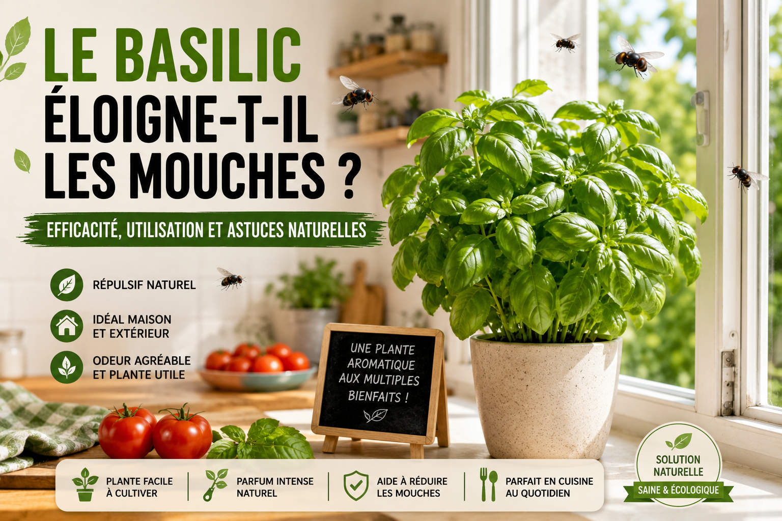 Le basilic éloigne-t-il vraiment les mouches ?