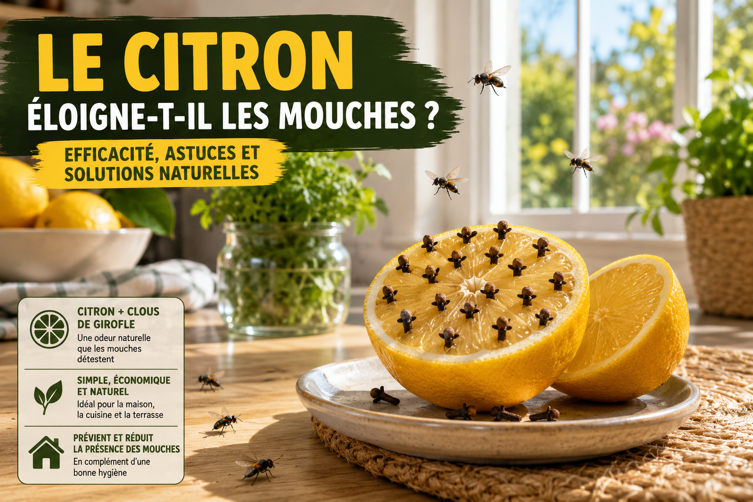 Le citron éloigne-t-il les mouches