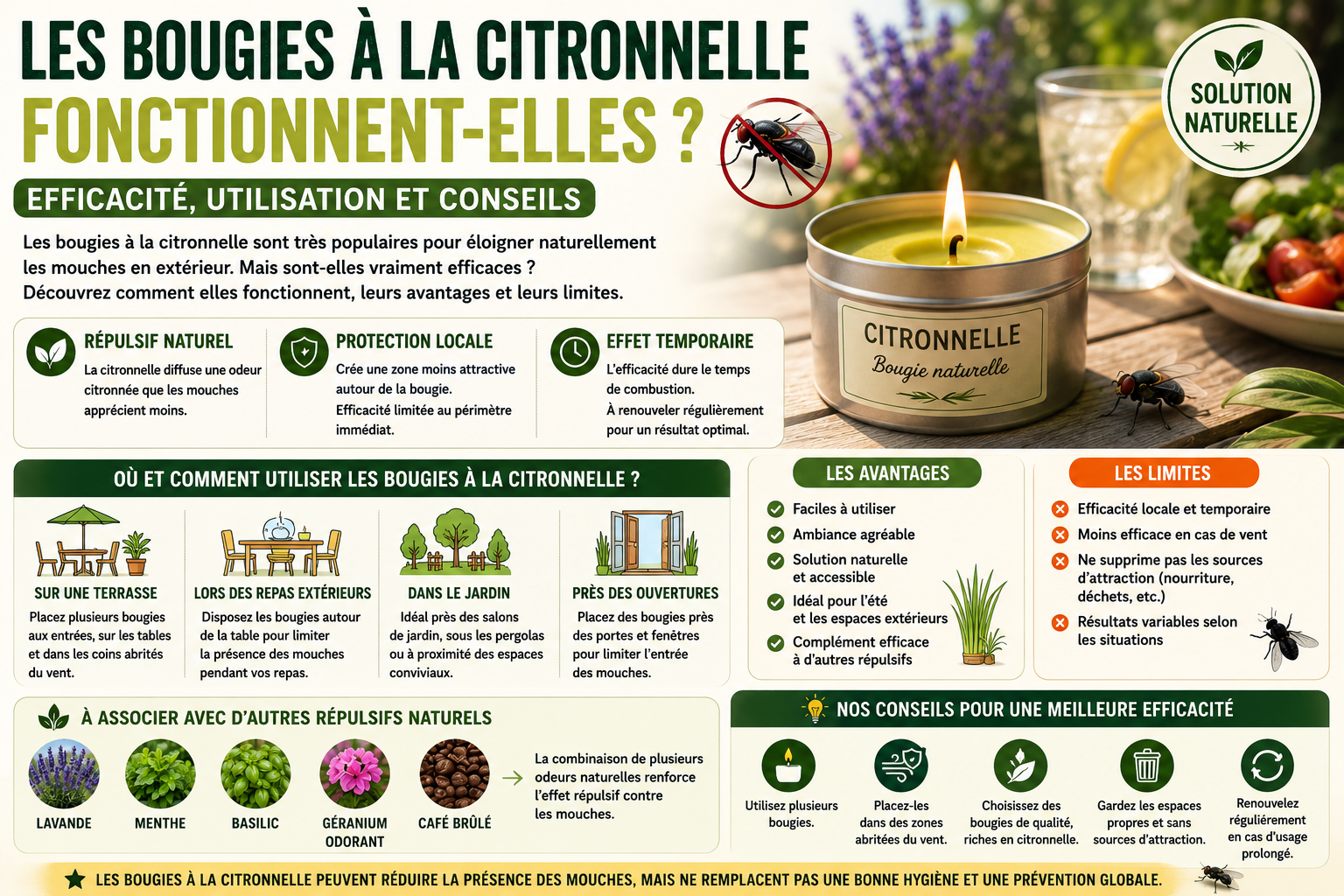Les bougies à la citronnelle fonctionnent-elles contre les mouches ?
