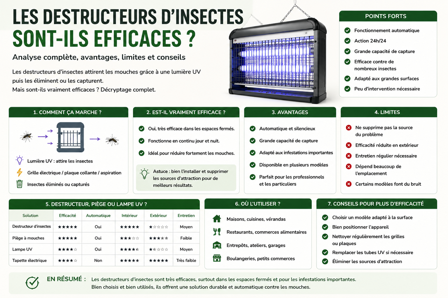 Les destructeurs d’insectes sont-ils efficaces ?