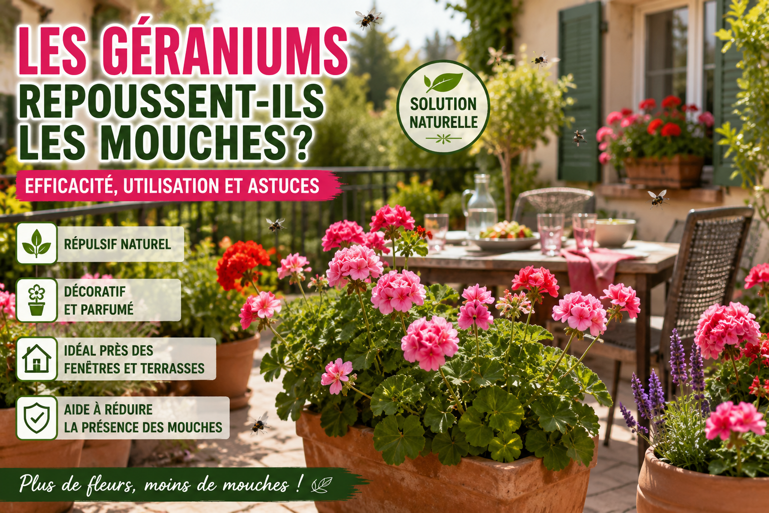 Les géraniums repoussent-ils les mouches