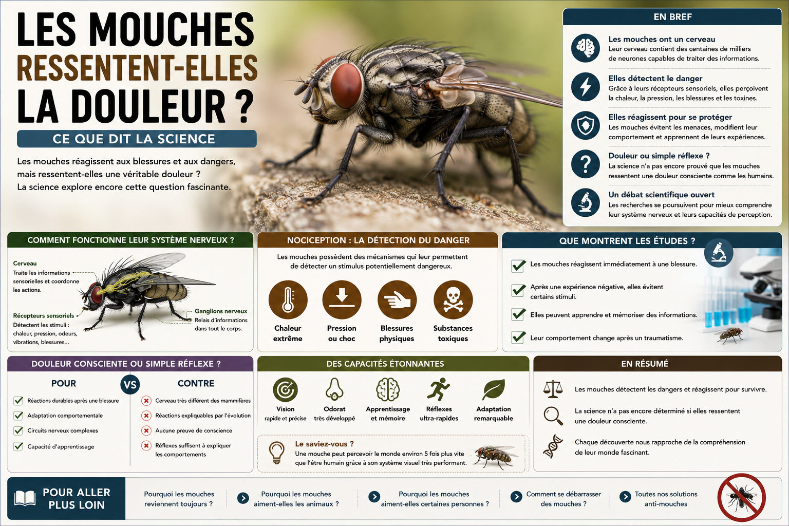 Les mouches ressentent-elles la douleur ?