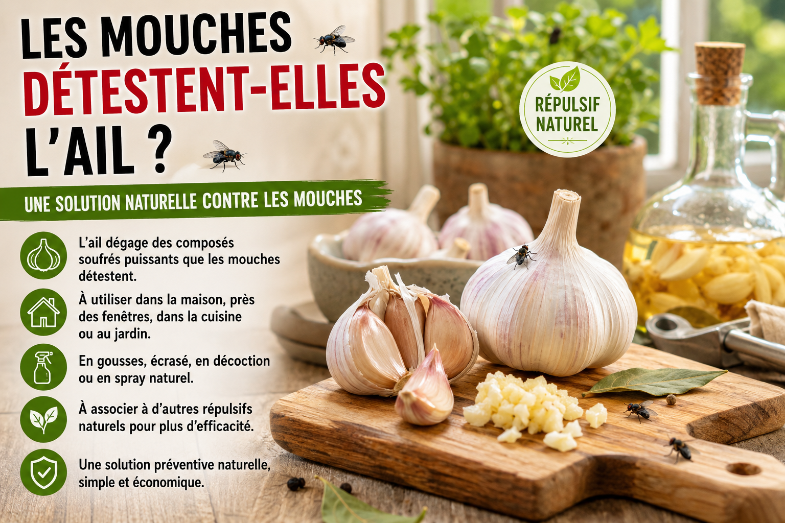 Les mouches détestent-elles l’ail ? Vérité et efficacité
