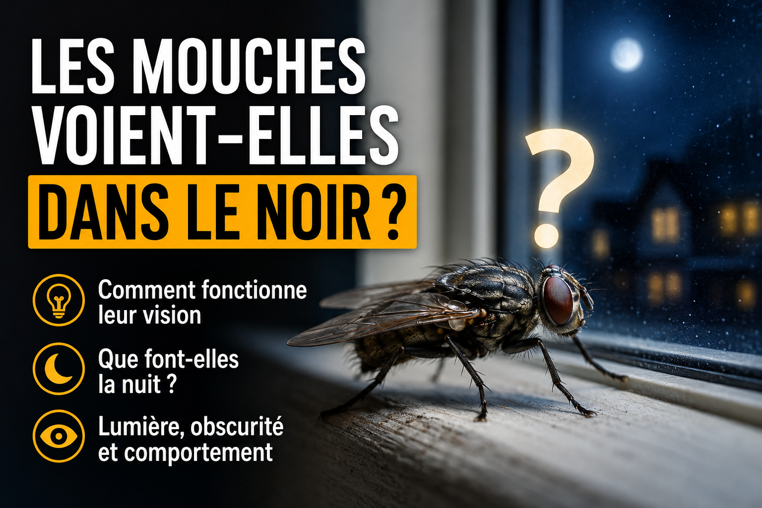 Les mouches voient-elles dans le noir ?
