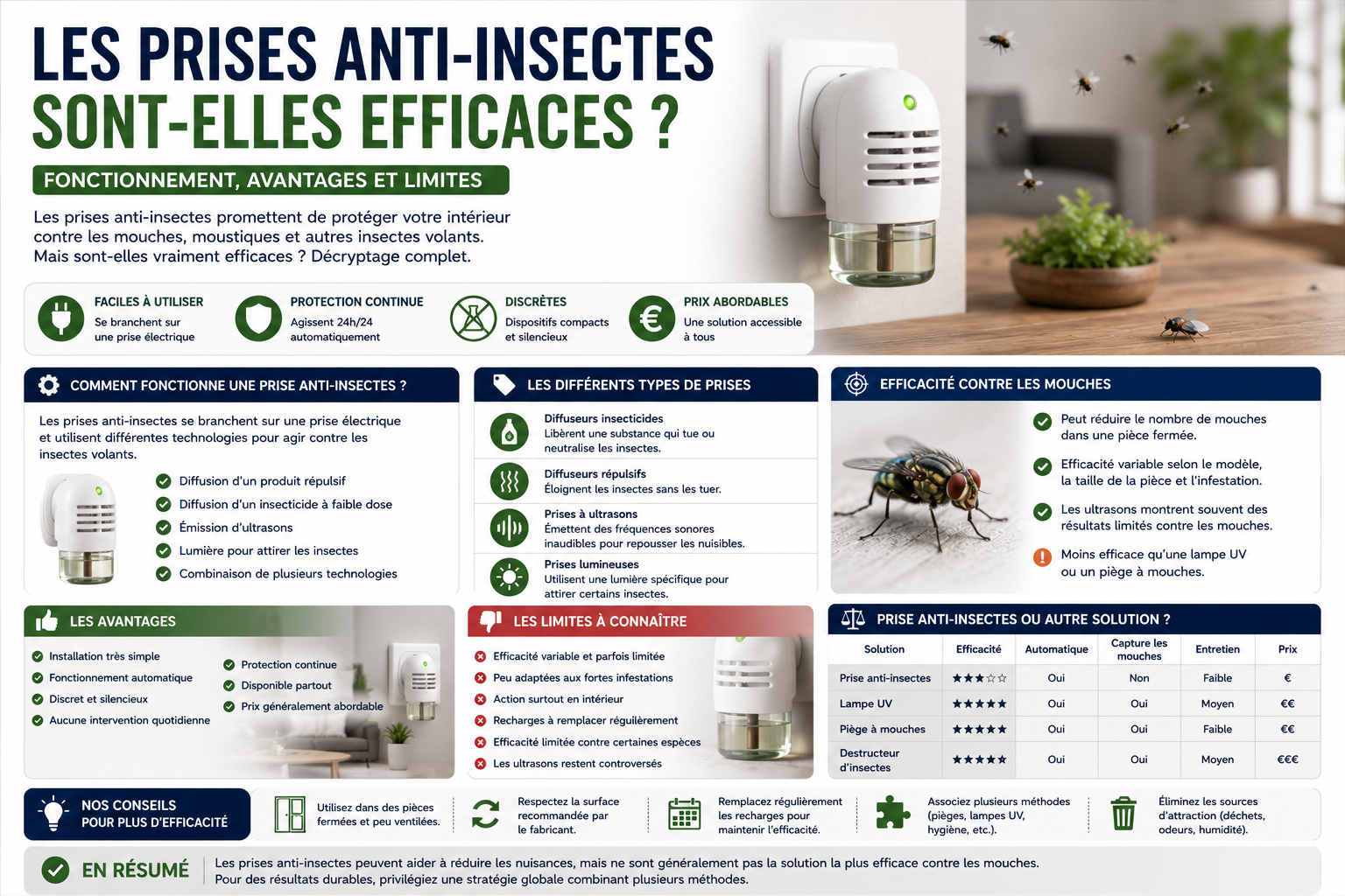 Les prises anti-insectes sont-elles efficaces ?