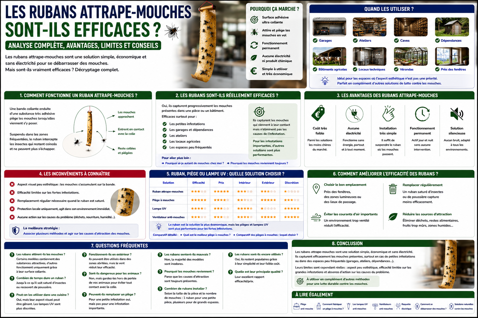 Les rubans attrape-mouches sont-ils efficaces ?