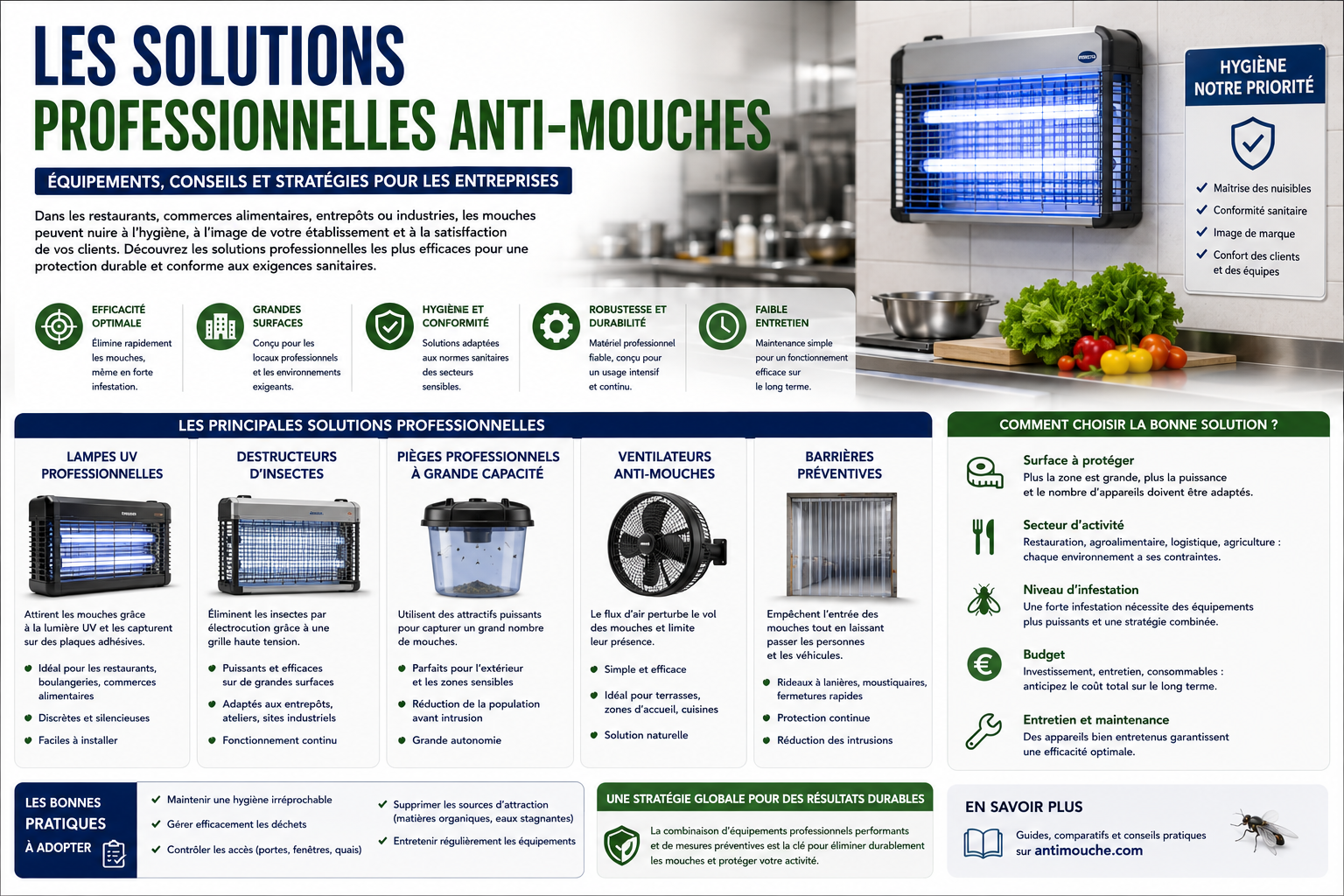 Les solutions professionnelles anti-mouches