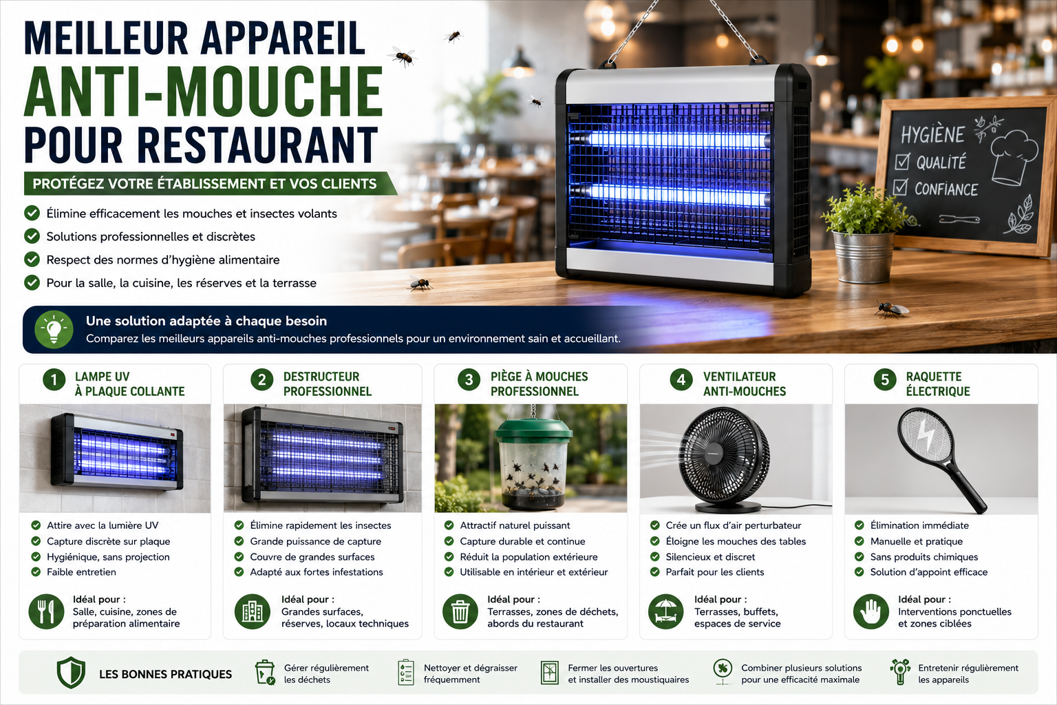Meilleur appareil anti-mouche pour restaurant : lequel choisir ?