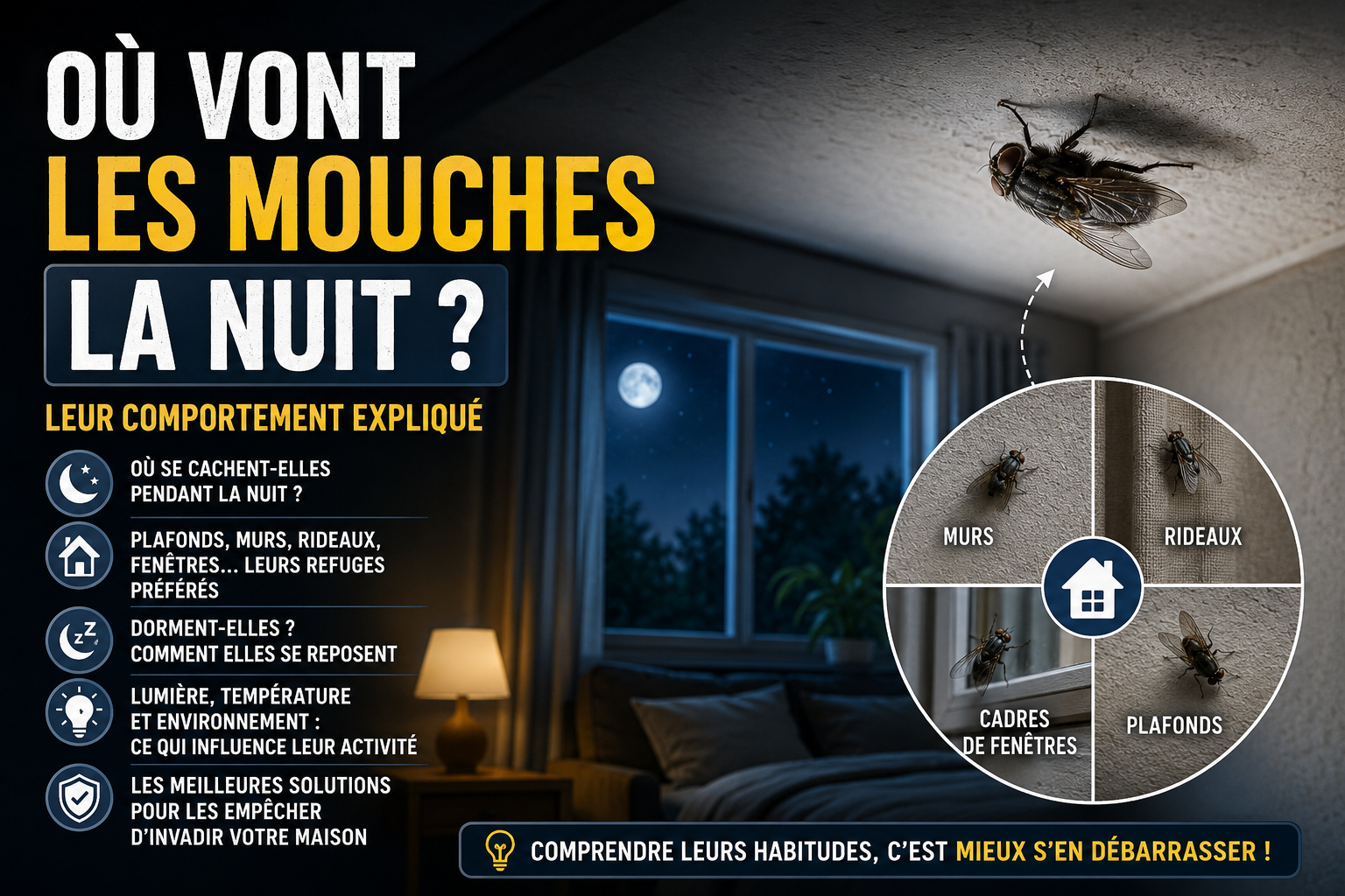 Où vont les mouches la nuit ?