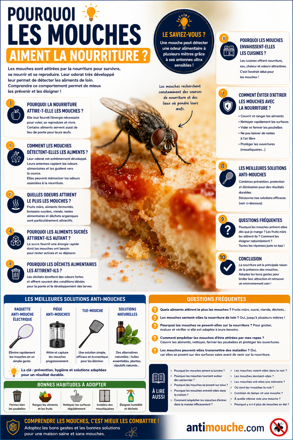 Pourquoi les mouches aiment la nourriture ?