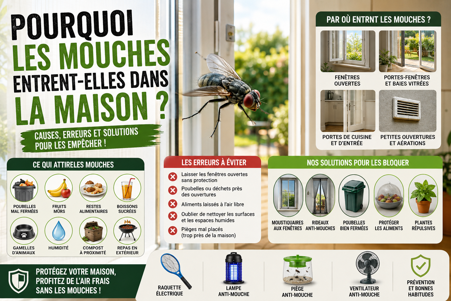 Pourquoi les mouches entrent-elles dans la maison ?