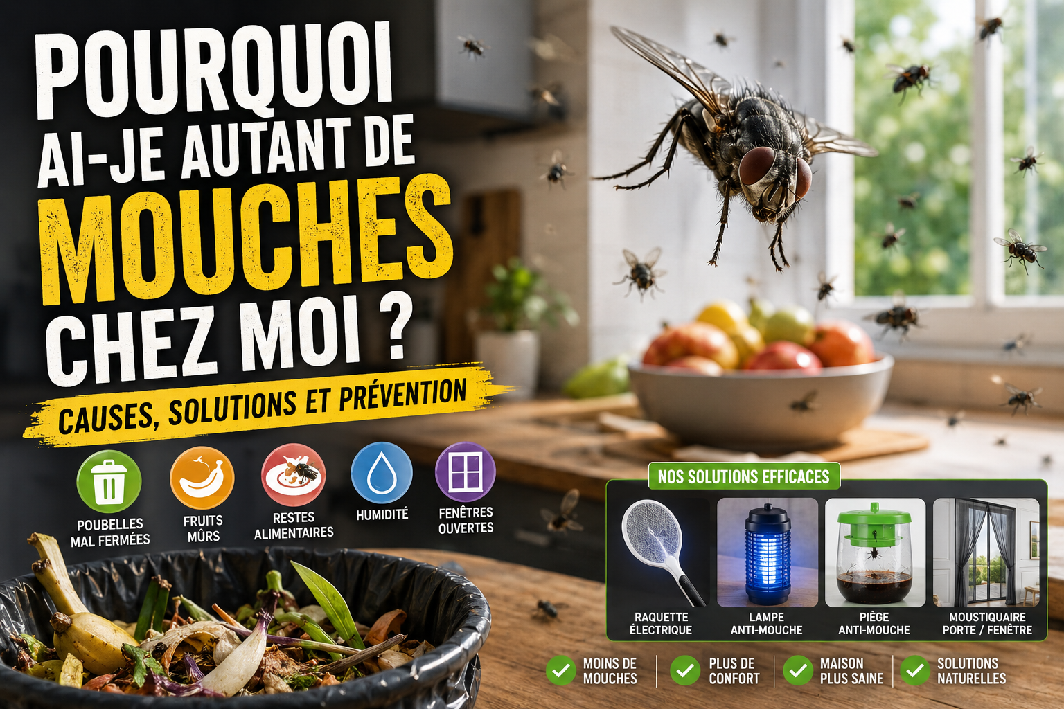 Pourquoi ai-je autant de mouches chez moi ? 