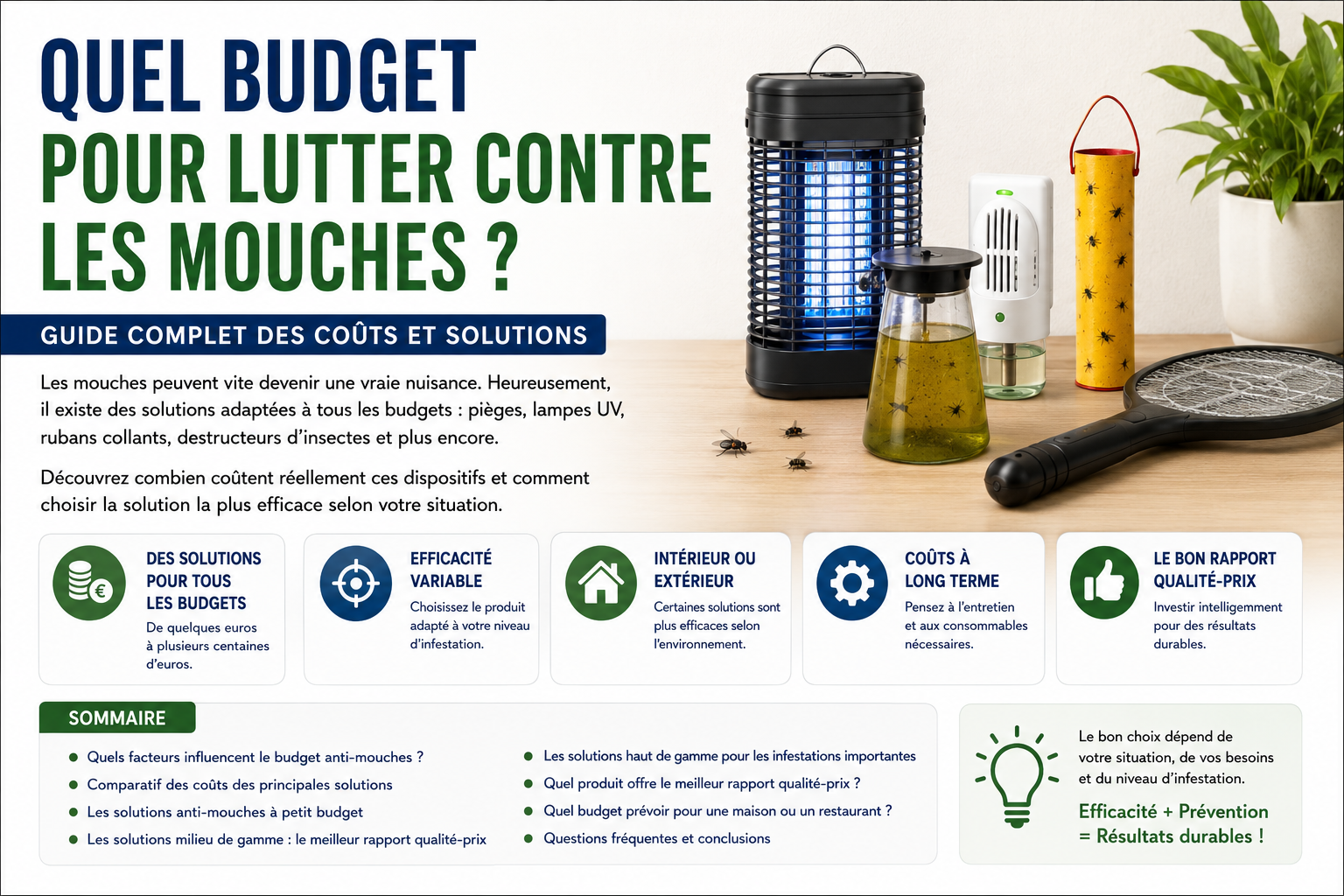 Quel budget pour lutter contre les mouches ?