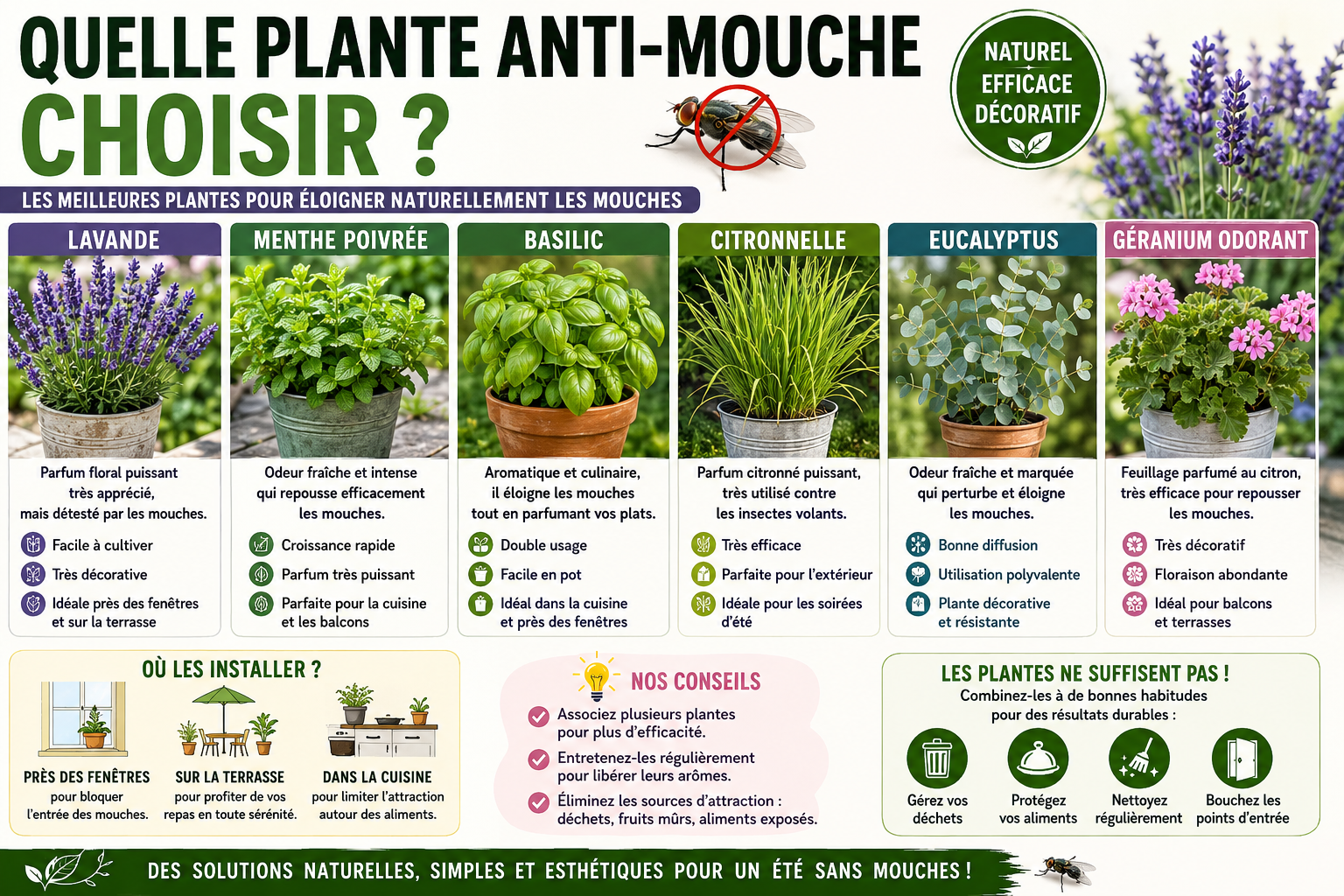 Quelle plante anti-mouche choisir ? Les plus efficaces