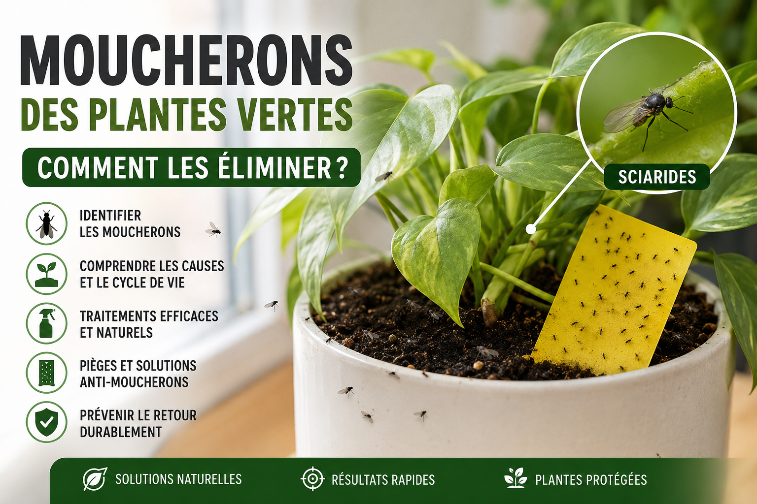 Moucherons des plantes vertes
