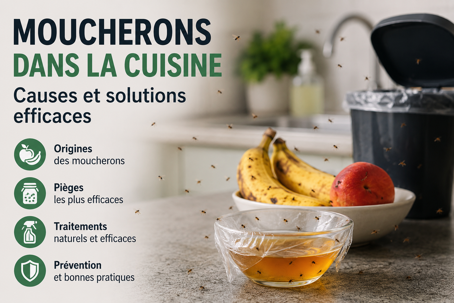 Moucherons dans la cuisine